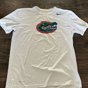 men’s medium university of florida gators white dri fit shirt